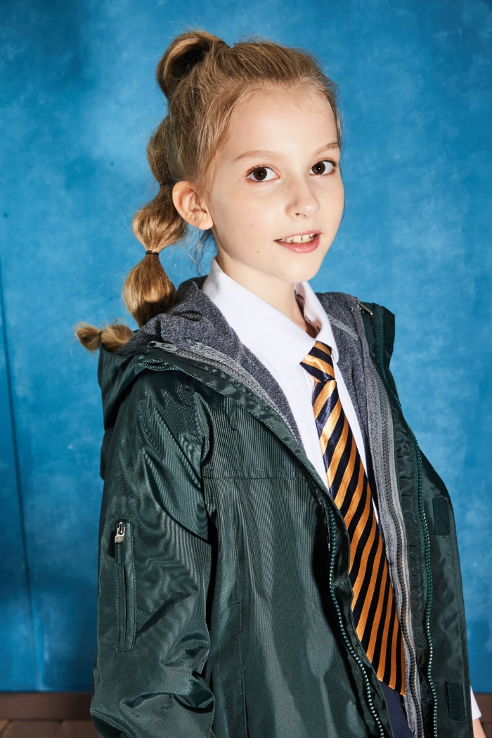 British Academy Detachable Jacket-Dark Green/Grey