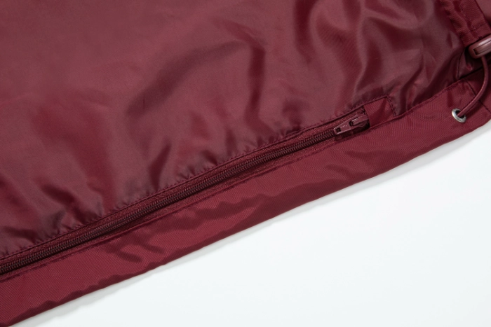British Academy Detachable Jacket-Wine Red/Grey