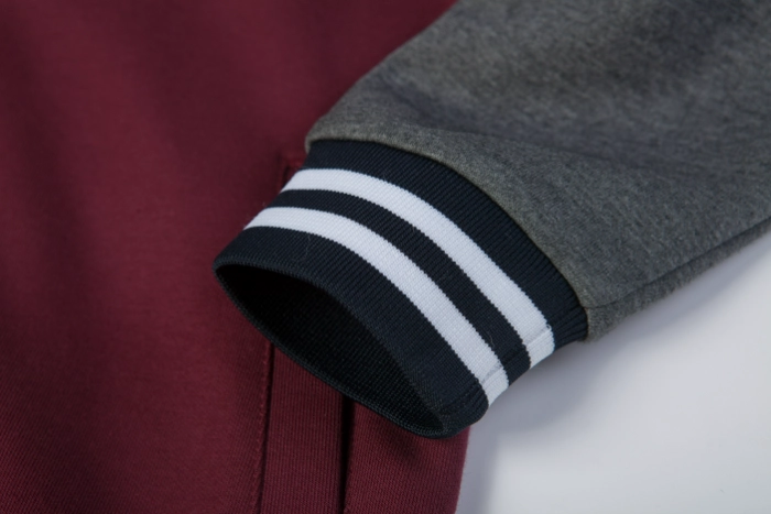 British Preppy Sports Set-Maroon & Dark Gray