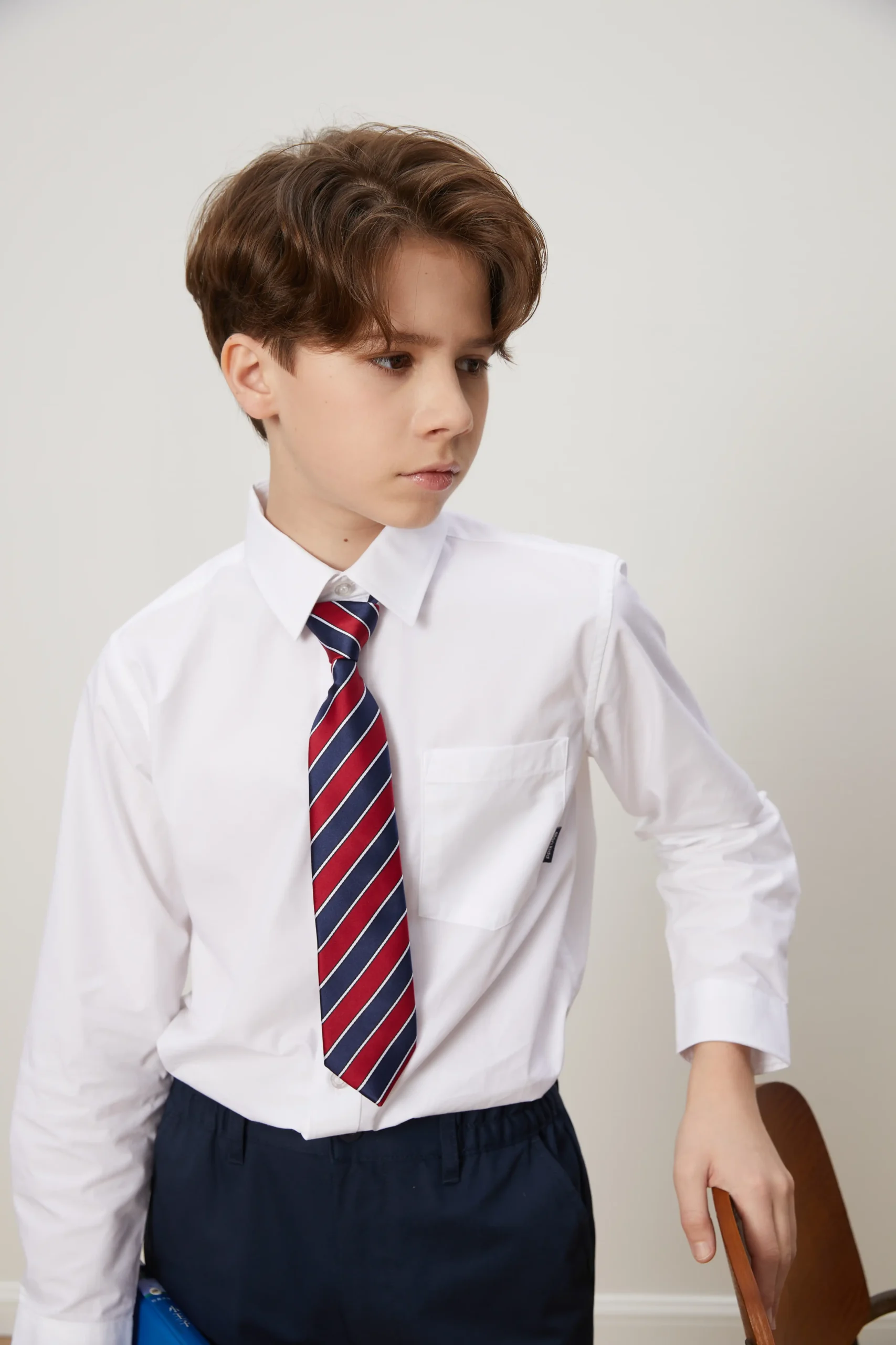 British Academy Boys’ Wrinkle-Resistant Long-Sleeved Shirt